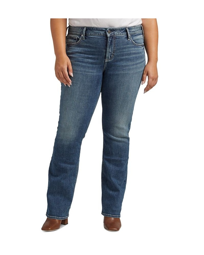 Plus Size Elyse Mid-Rise Slim Bootcut Jeans Indigo $36.52 Jeans