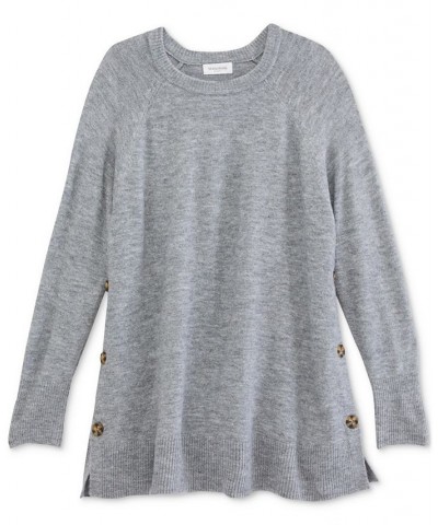 Plus Size Tunic Maternity Sweater Med Heather Grey $31.98 Sweaters