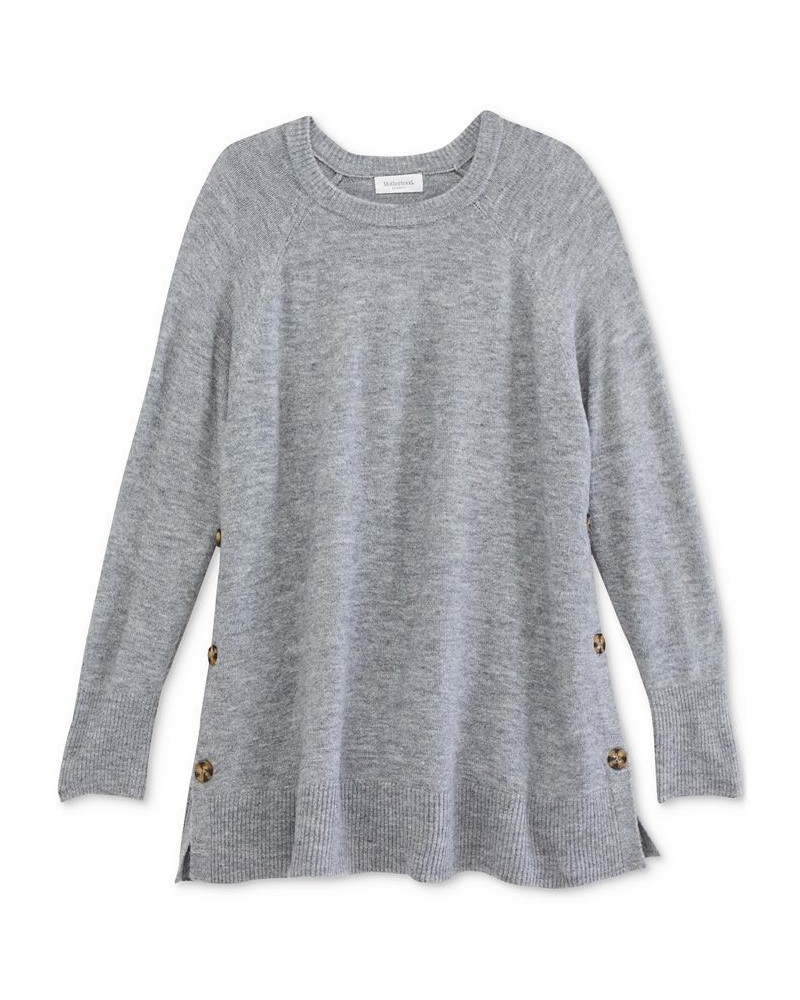 Plus Size Tunic Maternity Sweater Med Heather Grey $31.98 Sweaters