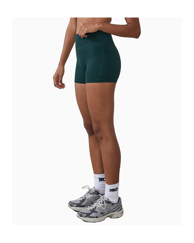 Women's Seamless Shortie Green $23.99 Shorts