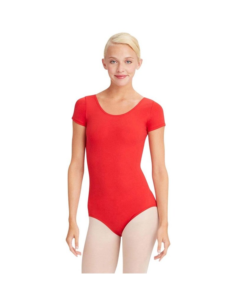 Short Sleeve Leotard Red $20.70 Tops