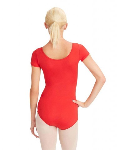 Short Sleeve Leotard Red $20.70 Tops