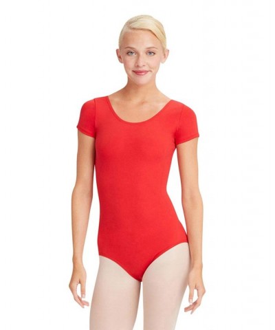 Short Sleeve Leotard Red $20.70 Tops