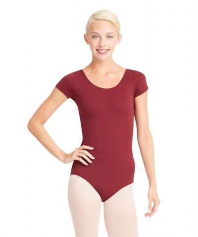 Short Sleeve Leotard Red $20.70 Tops