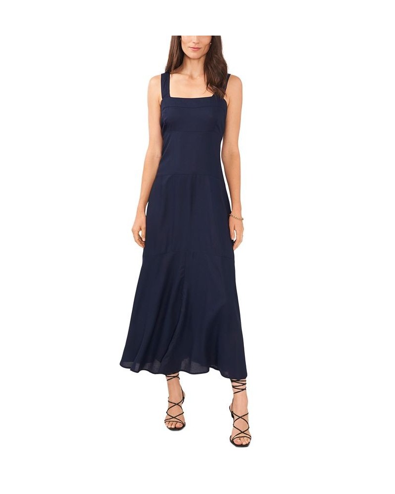 Women's Sleeveless Square Neck Maxi Dress Classic Navy $42.66 Dresses