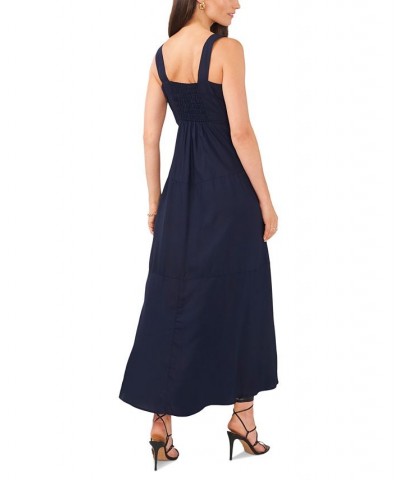 Women's Sleeveless Square Neck Maxi Dress Classic Navy $42.66 Dresses