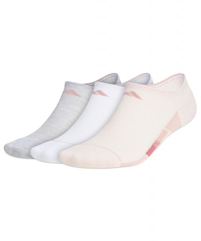 Women's 3-Pk. Superlite Three-Stripe No-Show Socks Pink $11.04 Socks