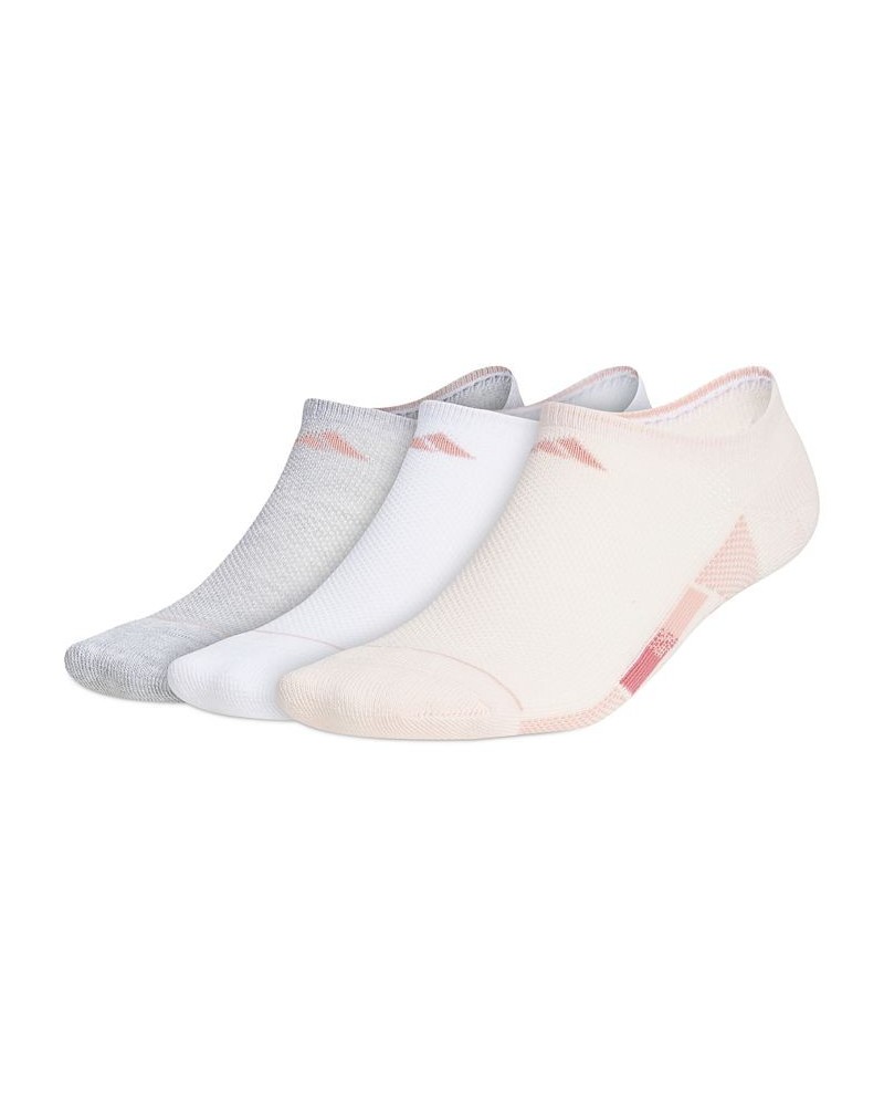 Women's 3-Pk. Superlite Three-Stripe No-Show Socks Pink $11.04 Socks