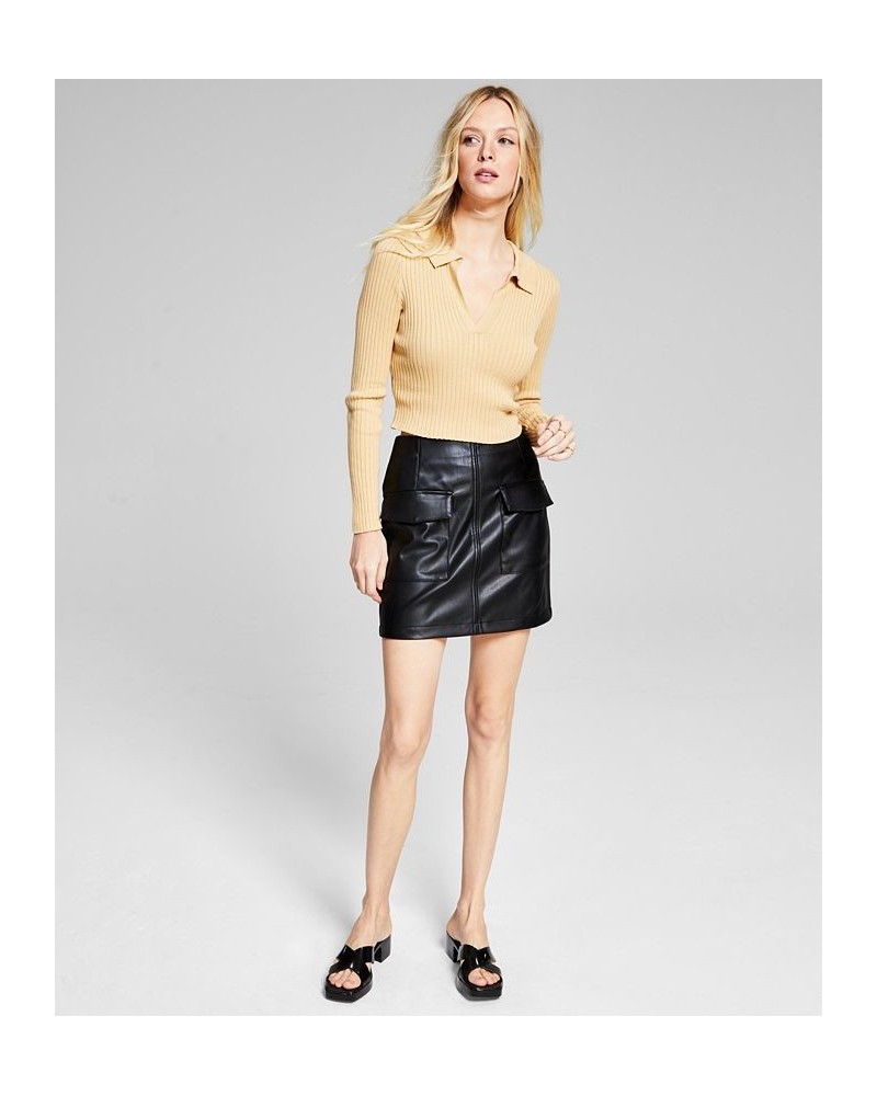 Women's Faux-Leather Skirt Black $18.12 Skirts