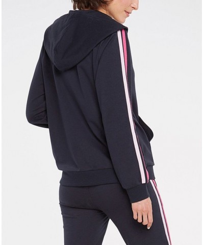 Women's Zip Front Hoodie Top Oxford Navy $52.47 Tops