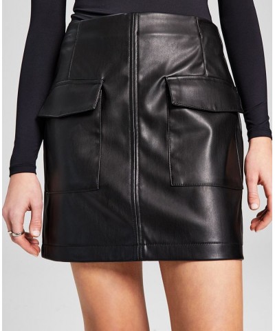 Women's Faux-Leather Skirt Black $18.12 Skirts