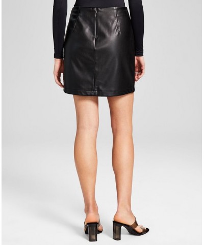 Women's Faux-Leather Skirt Black $18.12 Skirts