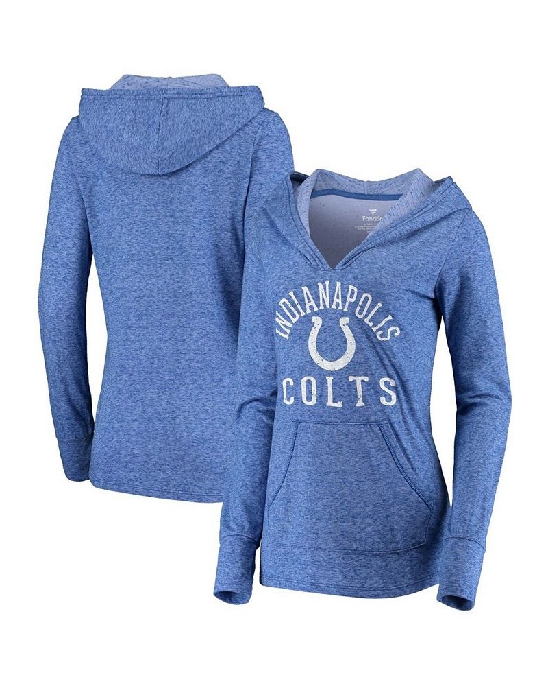 Women's Royal Indianapolis Colts Doubleface Slub Pullover Hoodie Royal Blue $36.55 Sweatshirts