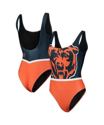 Women's Navy Chicago Bears Team One-Piece Swimsuit Navy $31.85 Swimsuits