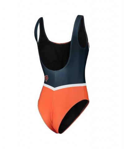 Women's Navy Chicago Bears Team One-Piece Swimsuit Navy $31.85 Swimsuits