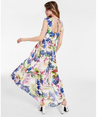 Women's Gilda Floral-Print Cap Sleeve Maxi Dress Tropicalia $53.76 Dresses