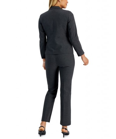 Women's Kate Seamed Jacket Pantsuit Regular & Petite Sizes Black/Light Grey $54.00 Suits