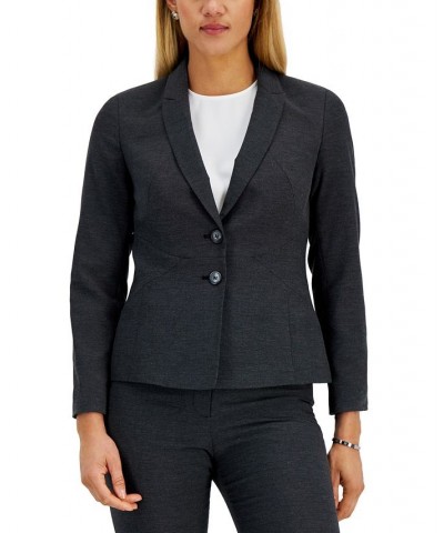 Women's Kate Seamed Jacket Pantsuit Regular & Petite Sizes Black/Light Grey $54.00 Suits