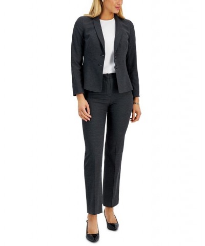 Women's Kate Seamed Jacket Pantsuit Regular & Petite Sizes Black/Light Grey $54.00 Suits