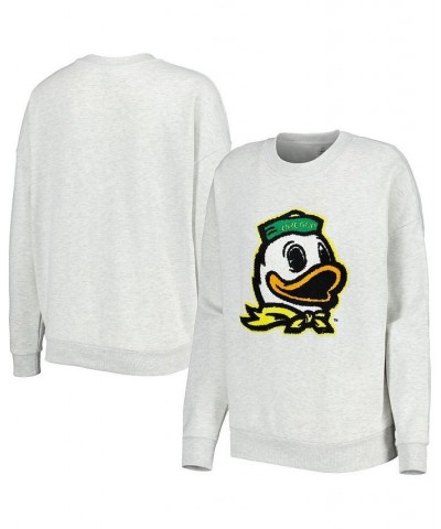 Women's Heather Ash Oregon Ducks Chenille Patch Fleece Sweatshirt Heather Ash $27.88 Sweatshirts