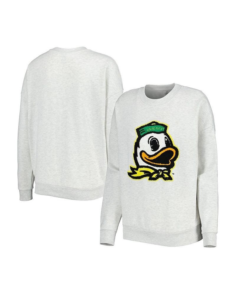 Women's Heather Ash Oregon Ducks Chenille Patch Fleece Sweatshirt Heather Ash $27.88 Sweatshirts