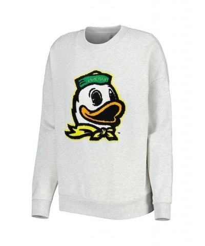 Women's Heather Ash Oregon Ducks Chenille Patch Fleece Sweatshirt Heather Ash $27.88 Sweatshirts