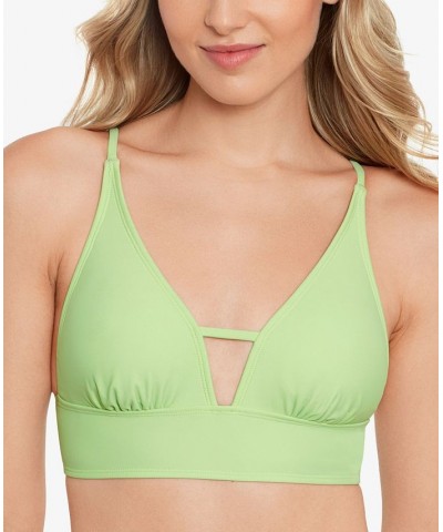 Salt+ Cove Juniors' Front-Tab Midkini Top Green $20.29 Swimsuits