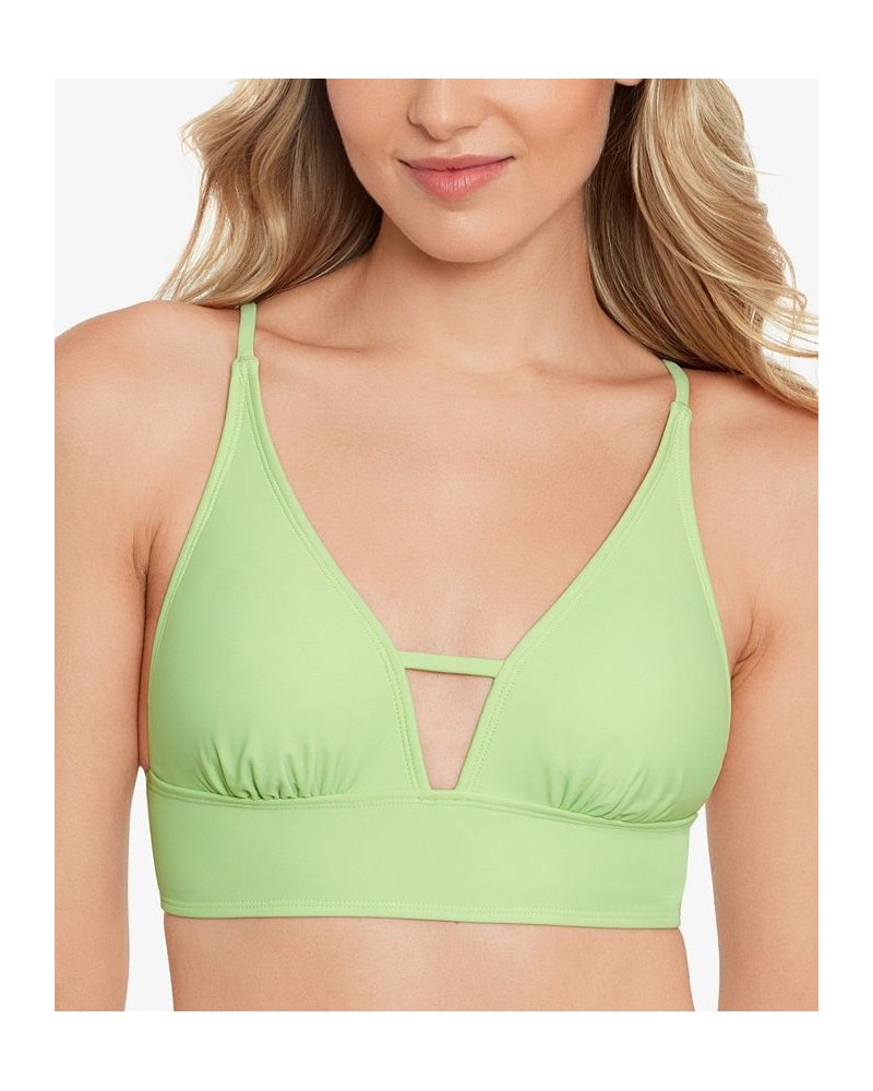 Salt+ Cove Juniors' Front-Tab Midkini Top Green $20.29 Swimsuits