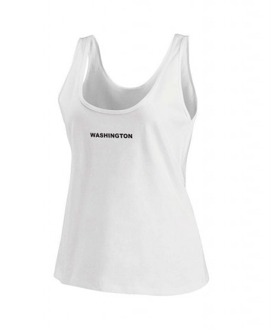 Women's White Washington Football Team Team Scoop Neck Tank Top White $22.39 Tops