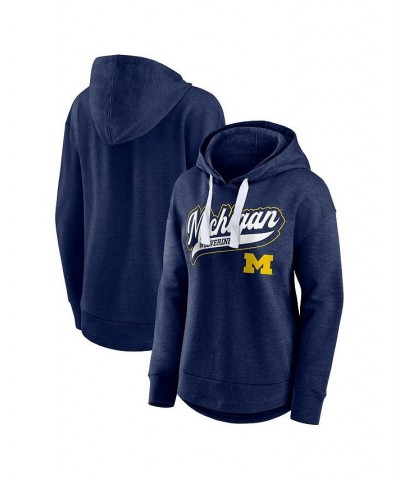 Women's Branded Heather Navy Michigan Wolverines Tailsweep Pullover Hoodie Heather Navy $30.10 Sweatshirts