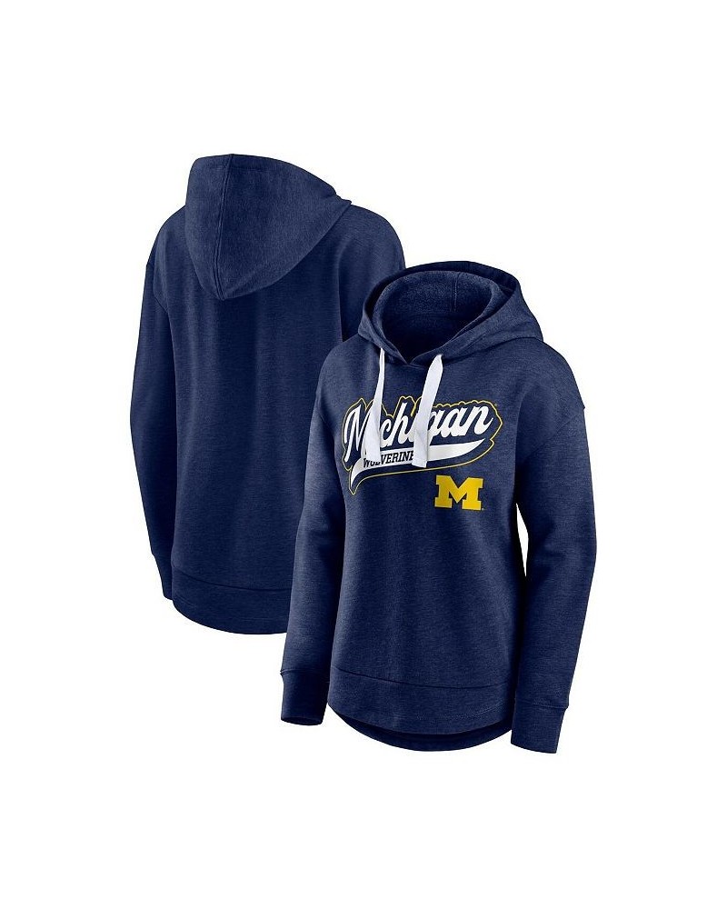 Women's Branded Heather Navy Michigan Wolverines Tailsweep Pullover Hoodie Heather Navy $30.10 Sweatshirts