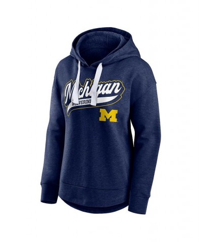 Women's Branded Heather Navy Michigan Wolverines Tailsweep Pullover Hoodie Heather Navy $30.10 Sweatshirts