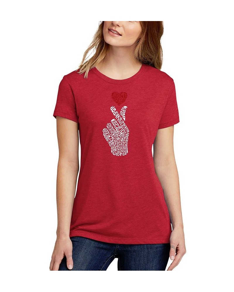 Women's Premium Blend Word Art T-shirt - K-Pop Red $18.13 Tops