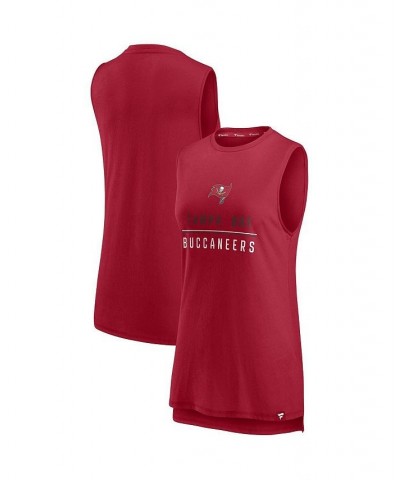 Women's Branded Red Tampa Bay Buccaneers True Contender Tank Top Red $14.70 Tops