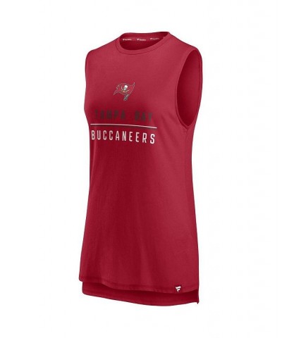 Women's Branded Red Tampa Bay Buccaneers True Contender Tank Top Red $14.70 Tops