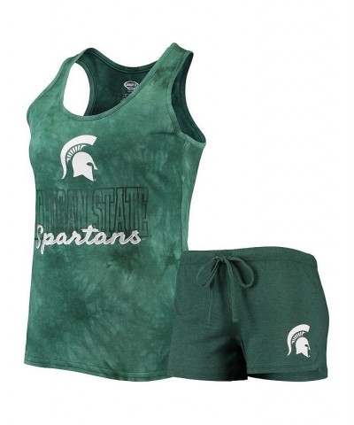 Women's Green Michigan State Spartans Billboard Tie-Dye Tank Top and Shorts Set Green $26.99 Tops