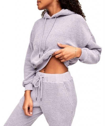 Dorothea Women's Sherpa Sweatshirt & Pant Loungewear Set Medium purple $35.98 Sleepwear