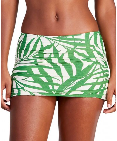 Women's Printed Side-Shirred Swim Skirt Bitter Greens $66.15 Swimsuits