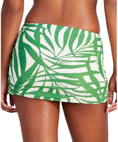 Women's Printed Side-Shirred Swim Skirt Bitter Greens $66.15 Swimsuits