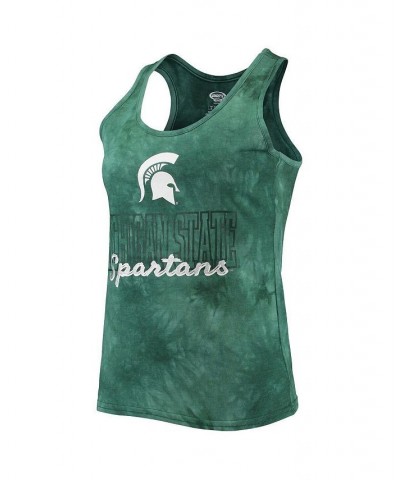 Women's Green Michigan State Spartans Billboard Tie-Dye Tank Top and Shorts Set Green $26.99 Tops