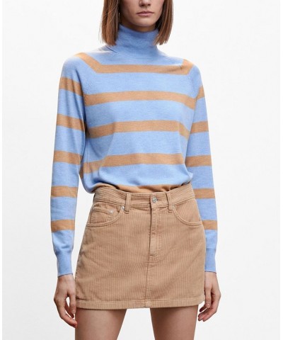 Women's Turtle Neck Sweater Blue $23.50 Sweaters