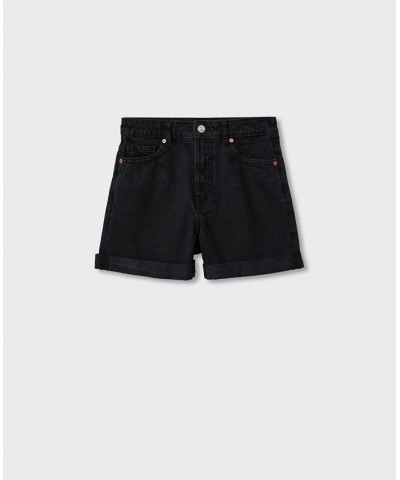 Women's Mom-Fit Denim Shorts Black Denim $25.99 Shorts