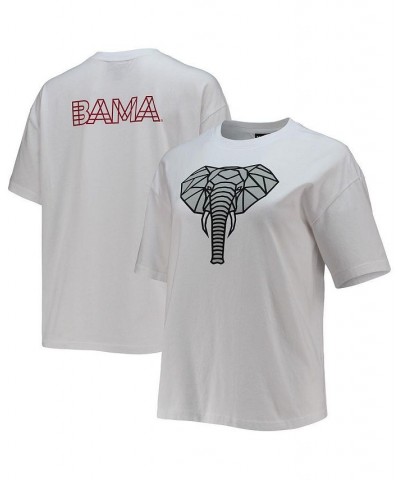 Women's White Alabama Crimson Tide Camo Boxy Graphic T-shirt White $22.54 Tops