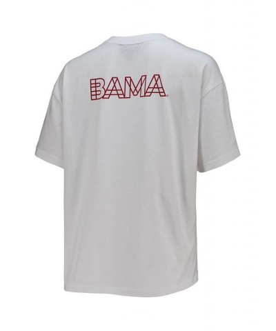 Women's White Alabama Crimson Tide Camo Boxy Graphic T-shirt White $22.54 Tops