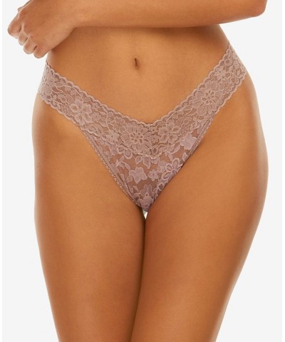 Women's Daily Lace Original Rise Thong 771101 Tan/Beige $10.25 Panty