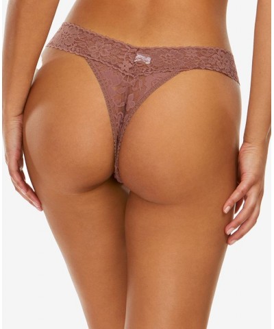 Women's Daily Lace Original Rise Thong 771101 Tan/Beige $10.25 Panty