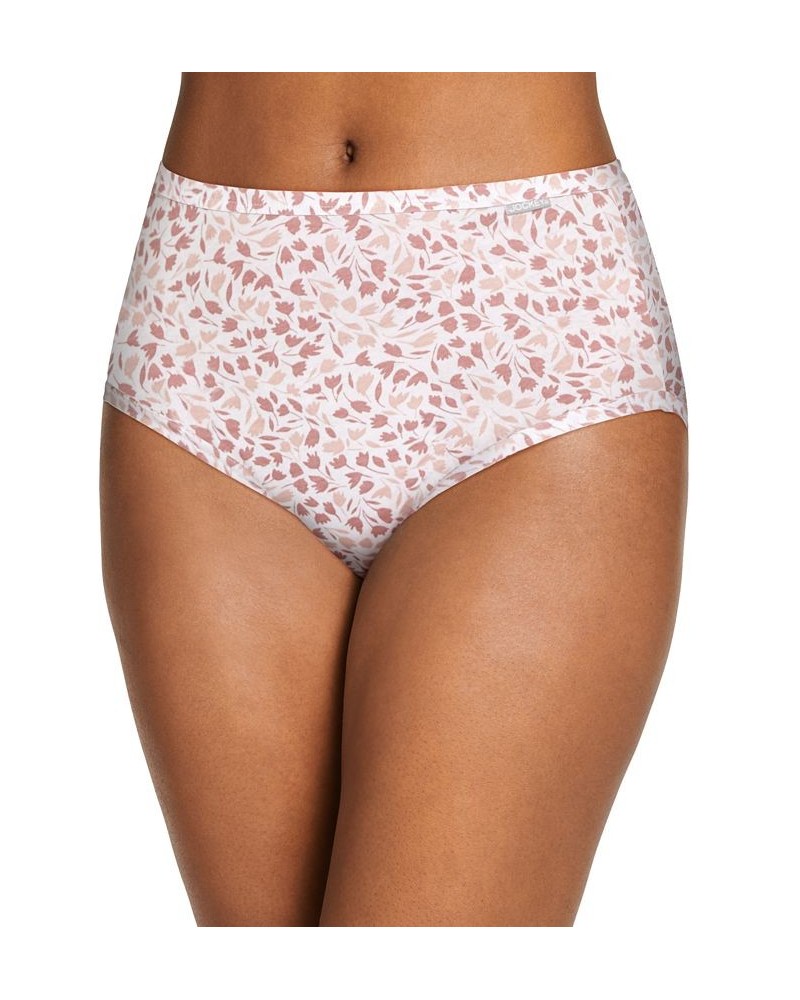 Elance Brief 3 Pack Underwear 1484 1486 Extended Sizes White/prim Floral/earth Rose $11.04 Panty