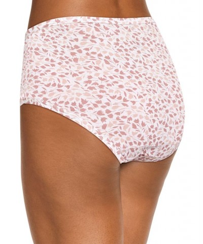 Elance Brief 3 Pack Underwear 1484 1486 Extended Sizes White/prim Floral/earth Rose $11.04 Panty