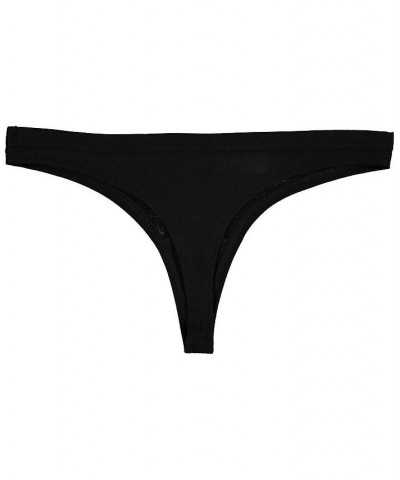 Women's Black Tampa Bay Buccaneers Solid Logo Thong Black $11.61 Panty