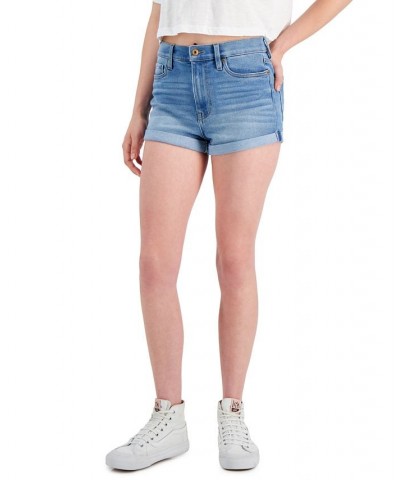 Juniors' High-Rise Roll-Cuff Jean Shorts Famed $12.00 Shorts